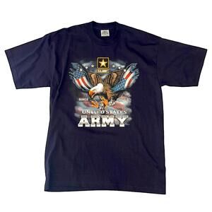 5 Pro Athletic - U.S. Army Vintage Y2K Navy Graphic T-Shirt